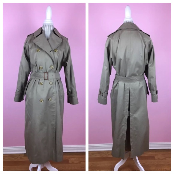 Burberry classsic VTG khaki trench coat jacket - Picture 2 of 8